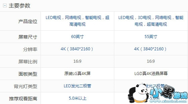 乐视x55 pro与小米电视3 60寸的区别 小米电视
