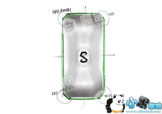 小米黑鲨“X”形天线设计草图