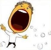 一个人张大嘴打一成语是什么?