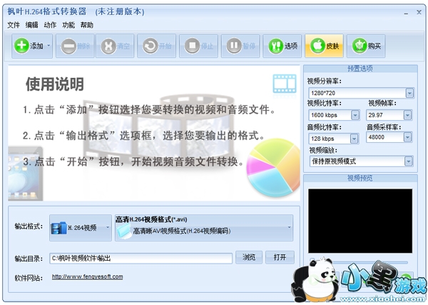 枫叶H.264格式转换器