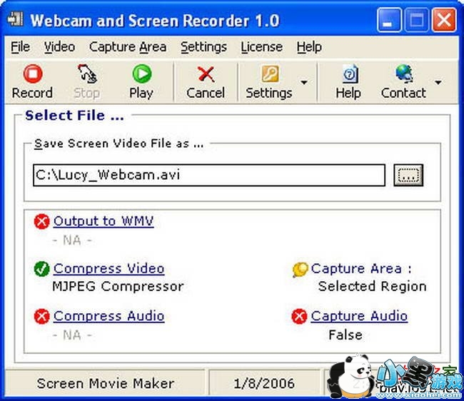 Webcam and Screen Recorder(֧��AVI��WMV)