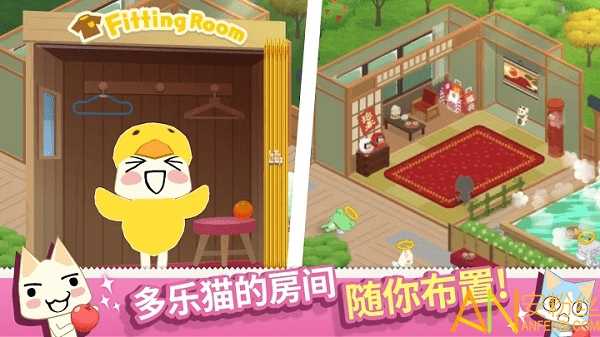 多乐猫与好友们温泉小镇游戏 多乐猫与好友们温泉小镇手游下载