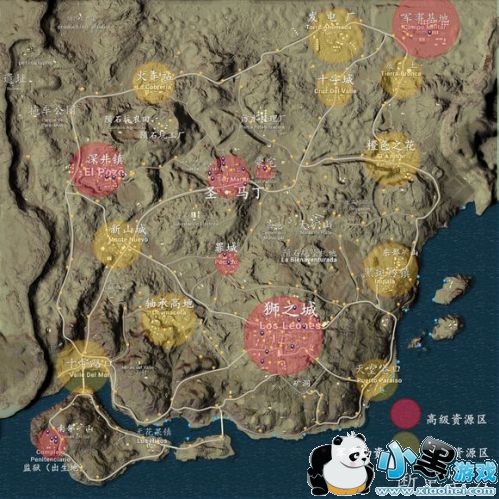 绝地求生沙漠地图军事物资分布图 沙漠地图中