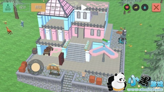 创造与魔法粉红别墅建筑图 粉红别墅设计图