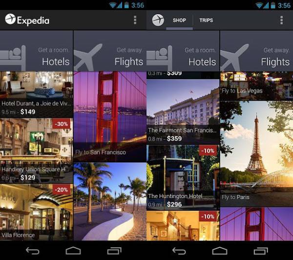 Expedia软件界面 软件界面