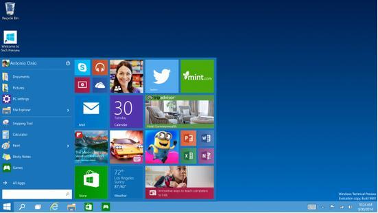 Win 10�Ա�Win 7����ʼ�˵��к���ͬ