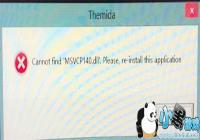 ������������Cannot find MSVCP140.dll.Please,re-install this application�������취