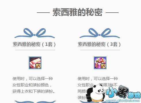 DNF索西雅的秘密3套能给其他角色吗 DNF索西雅的秘密3套能给其他角色吗