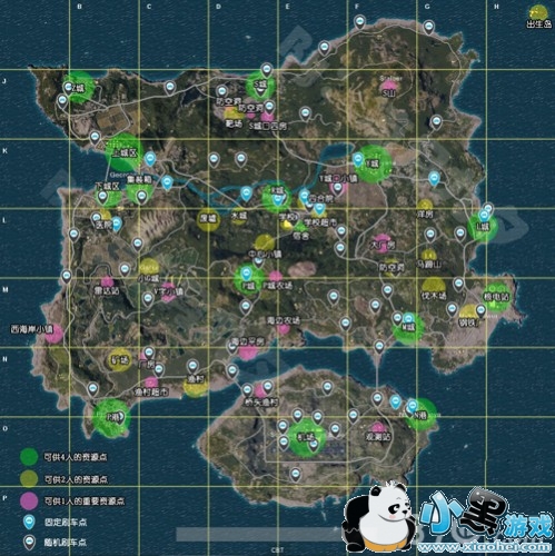 绝地求生刺激战场资源分布图 绝地求生刺激战场资源位置分布详情 绝地求生刺激战场资源分布图 绝地求生刺激战场资源位置分布详情