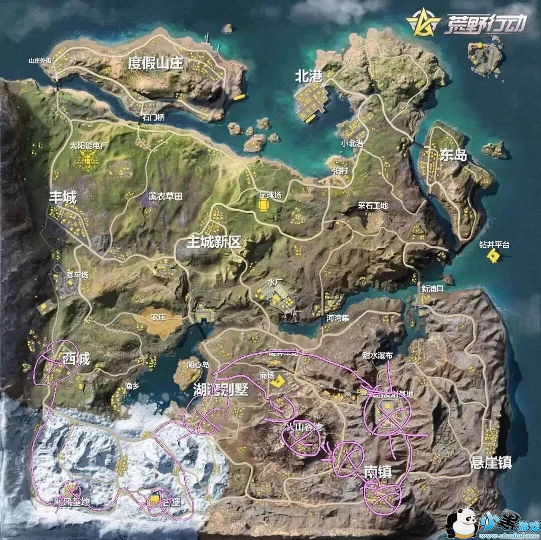 2019荒野行动新地图路线分析与跳伞地点推荐