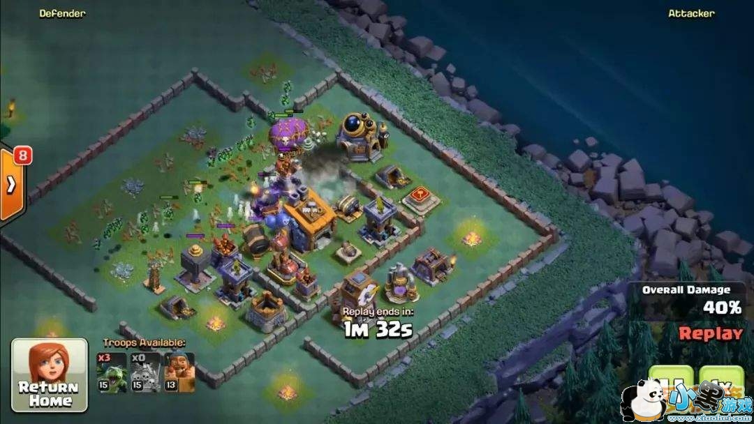 部落冲突夜世界骷髅气球+亡灵打法实战效果