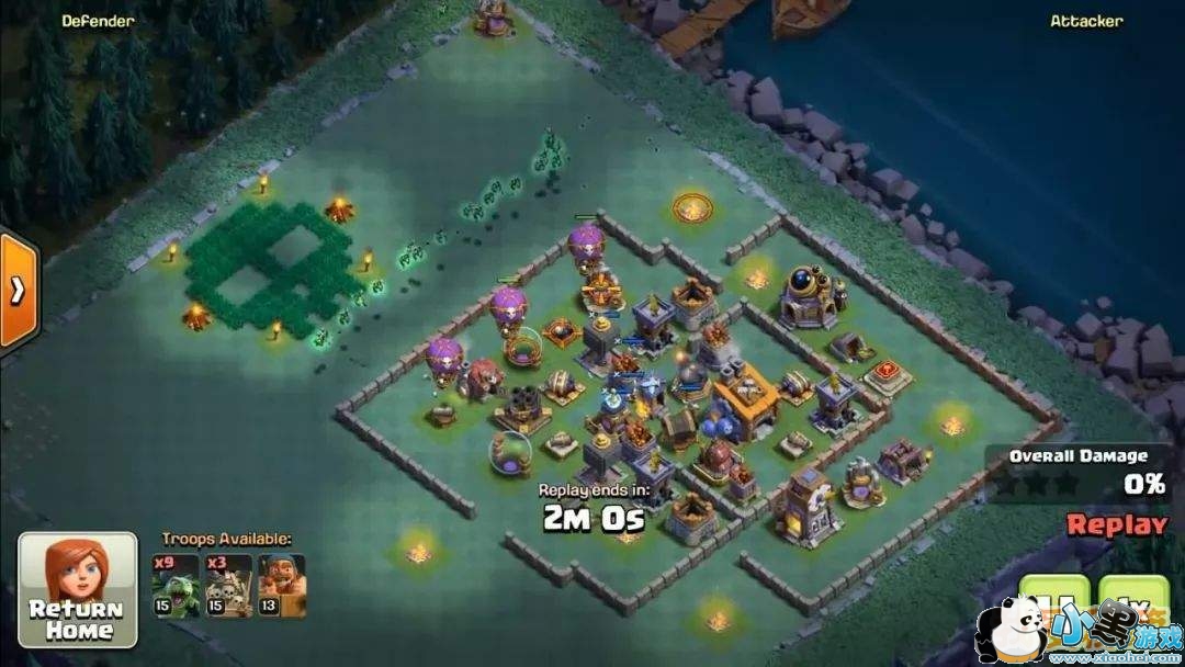 部落冲突夜世界骷髅气球+亡灵打法实战效果