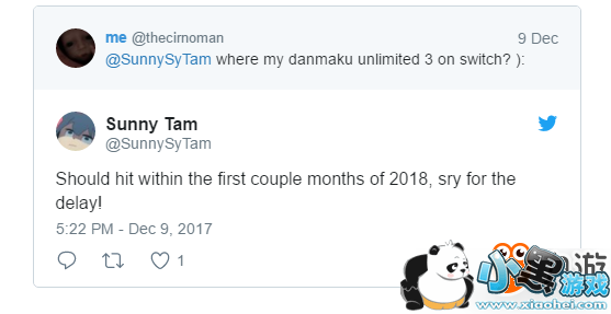 《弹幕无限3》明年初登陆Switch平台 经典弹幕射击游戏