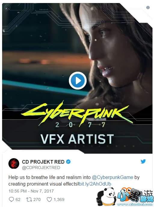 《赛博朋克2077》开发商招人:要让游戏场景栩栩如生 《赛博朋克2077》开发商招人:要让游戏场景栩栩如生