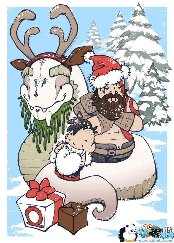 各大厂商发圣诞贺图:圣诞老爹奎爷、乔尔艾莉漫步雪地
