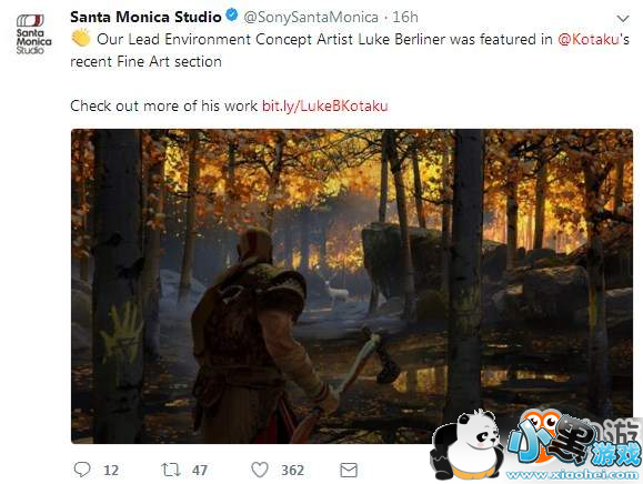 《战神4》新概念画公布 秋景唯美,奎爷手持战斧登场